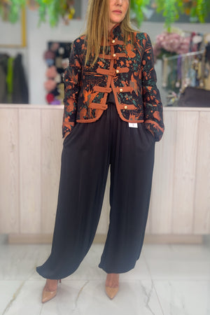 Chaqueta Terciopelo Floral - vista frontal