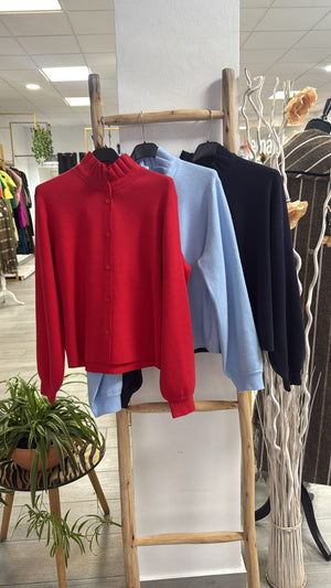 Cardigan con volante