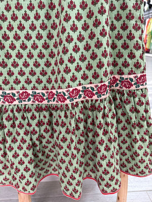 Vestido nido de abeja verde