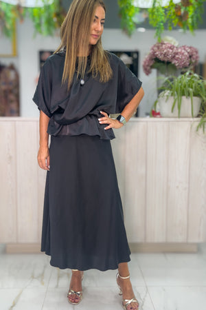 Falda Midi Negra - vista completa
