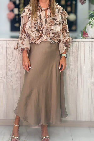 Top Floral Volantes - vista frontal