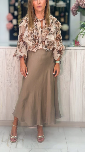 Top Floral Volantes - vista frontal