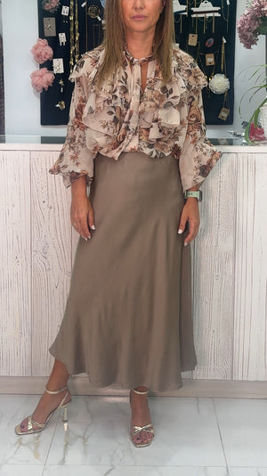 Top Floral Volantes - vista completa