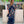 Vestido Caftán Floral - azul vista completa