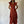 Vestido Clarissa teja con escote cruzado y cinturón