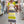 Vestido de punto rayas lima, beige, blanco y negro