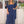 Vestido Volantes Capas azul - vista completa